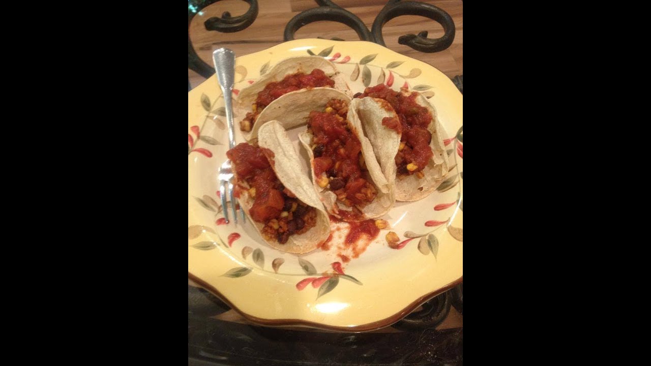 Easy Low Fat Vegan Tacos With Crunchy Corn Taco Shells