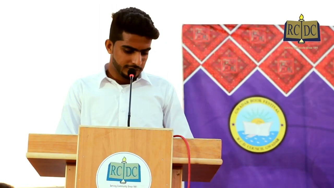 Mna Kasani e Name || Zubair Qambar || Balochi Poetry RCDC Gwadar Book festival 2019