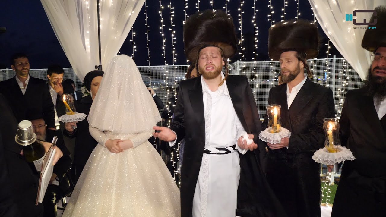מעמד החופה המרגש בחתונת דוד ובתיה דייטש עם מוטי ויזל והחבריא קדישא
