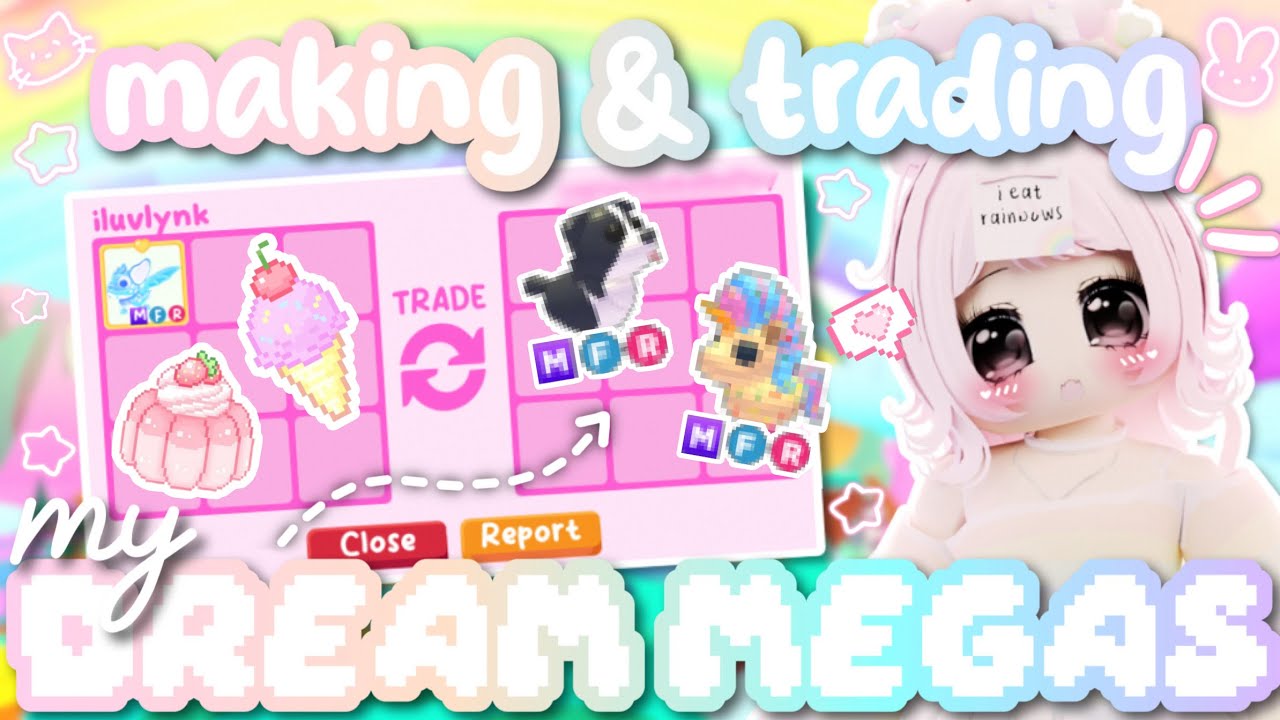 𑣲⋆˚࿔ Making & Trading For My Dream Megas! #sugarfest 🍰🍭 | Adopt Me Trading Video ᶻ 𝗓 𐰁