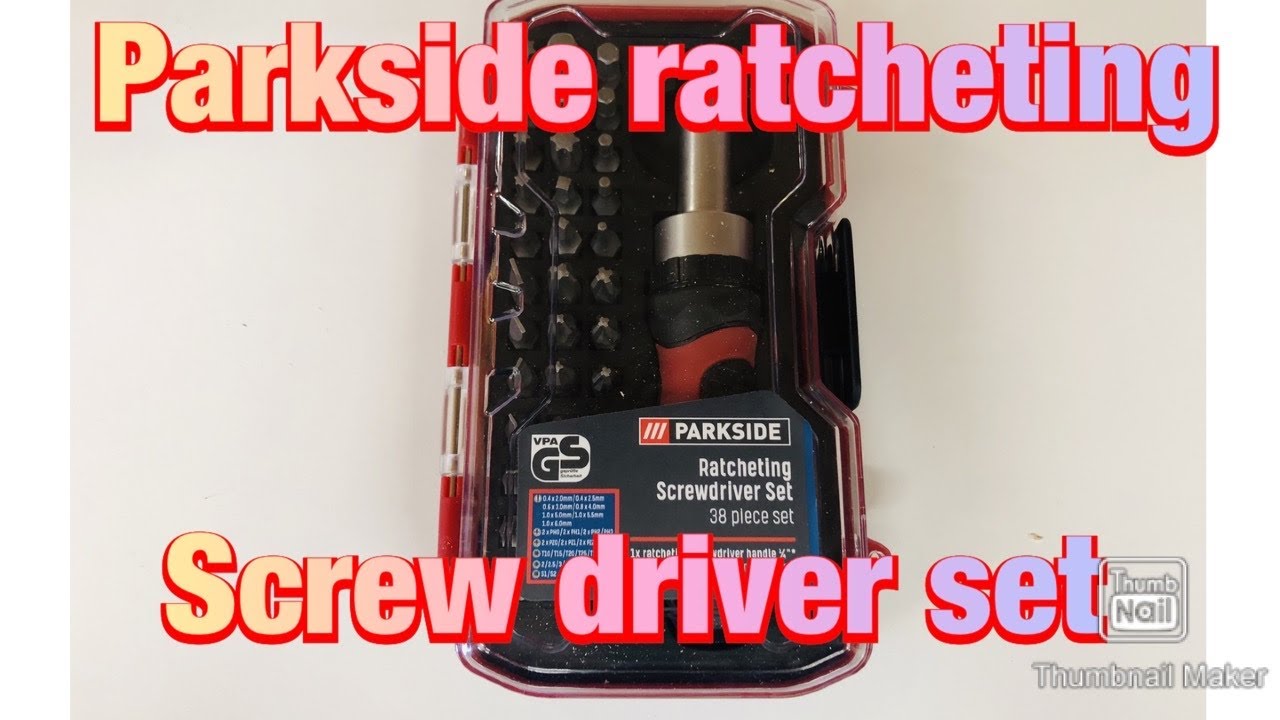 Parkside ratcheting screwdriver set