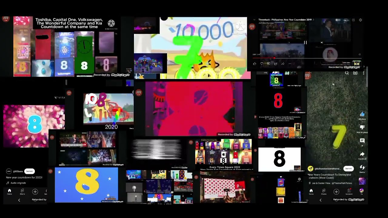 All Users' New Years Eve Countdowns Played At Once!
