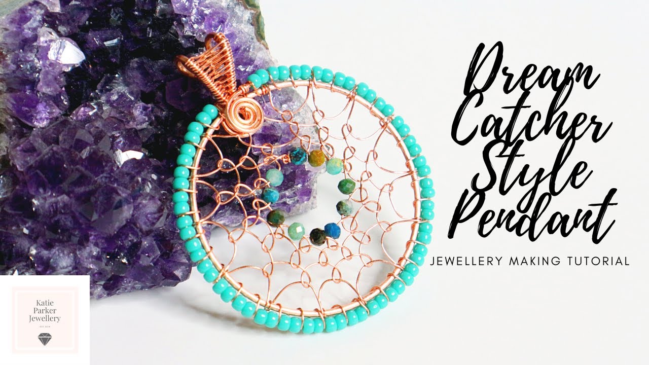 Dream Catcher Style Pendant - Wire Work Pendant - Wire Work Jewellery - Jewellery Making Tutorial