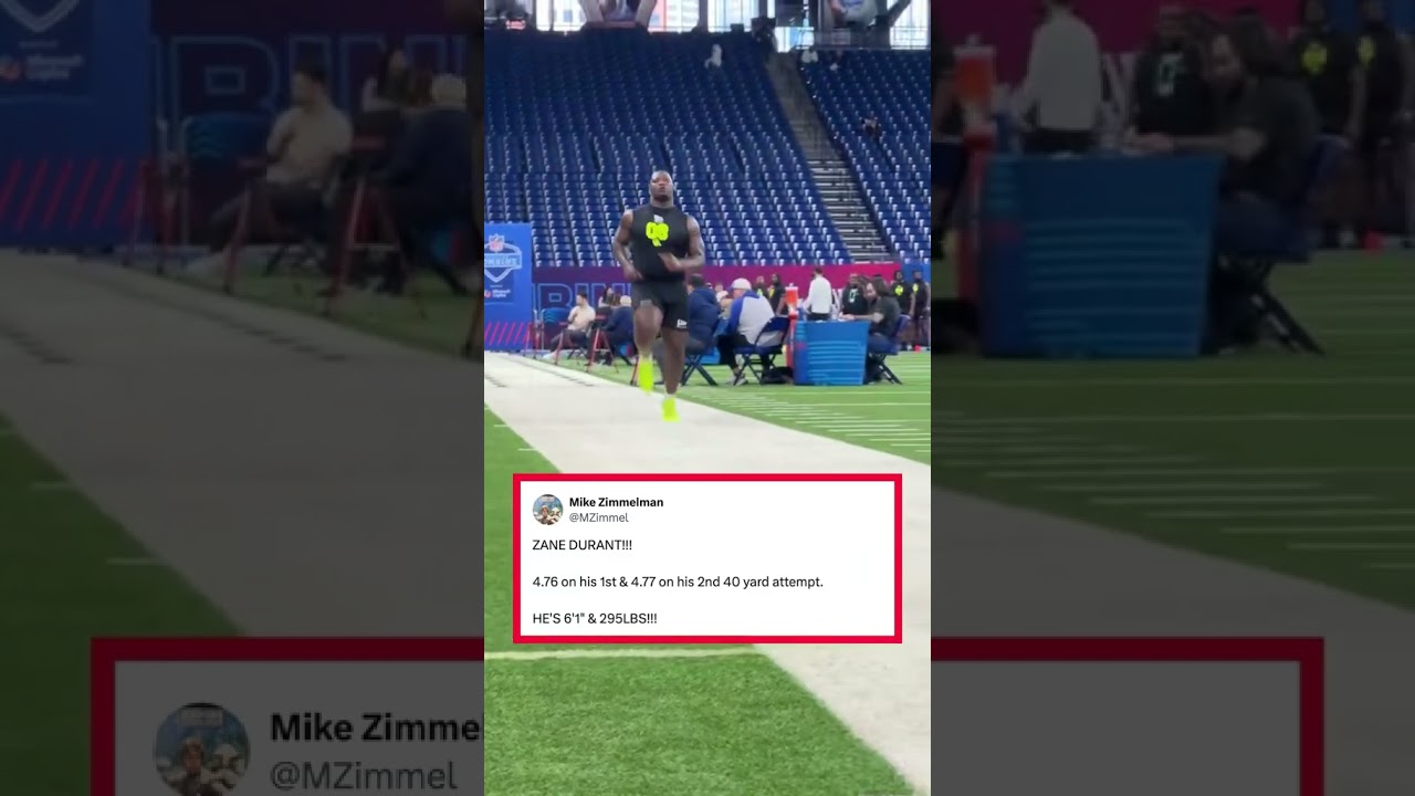 Penn State  DT Zane Durant is MOVING at the combine 👀#nfl #football #combine