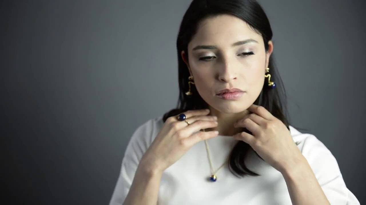 Serpent Orb Lapis Open Ring, Pendant Necklace & Drop Earrings ISHARYA Jewelry