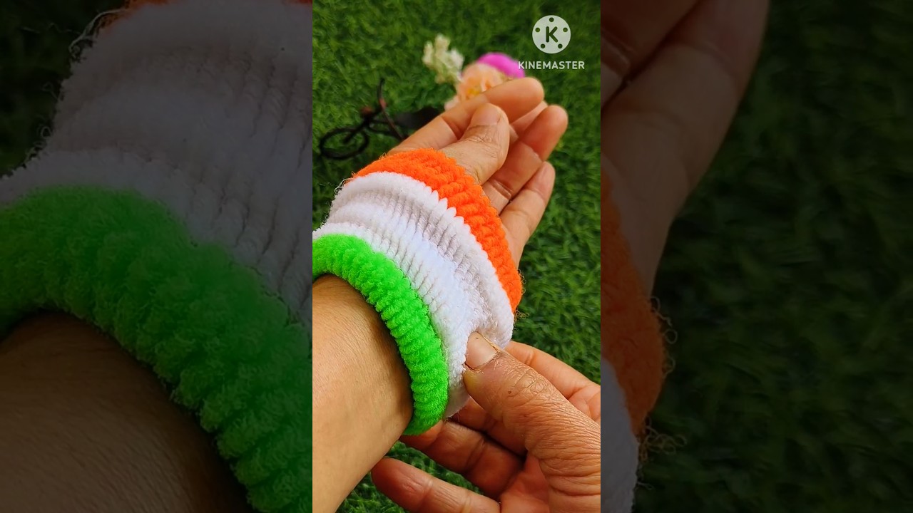 Instant Tricolour hand band for republic day#Tricolour wristband at home#independence day#shorts
