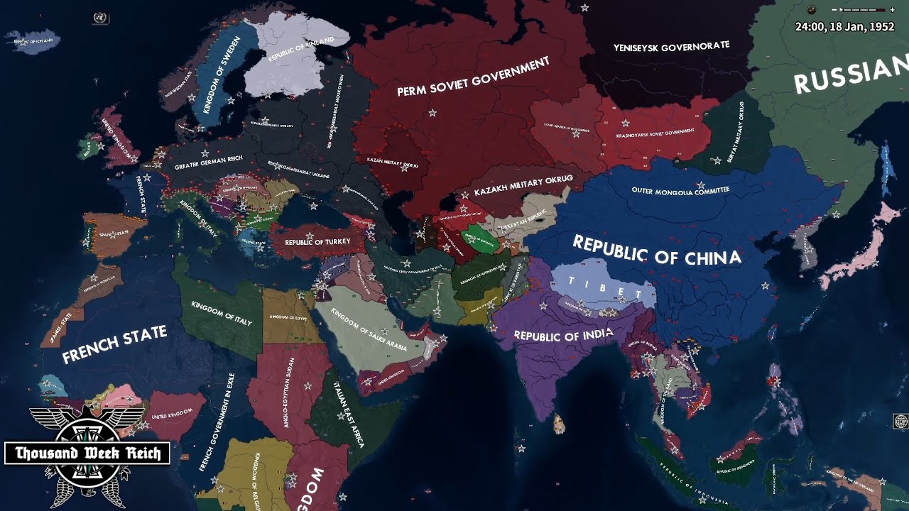 HOI4 TWR Timelapse [1952-1970] [AI Only]: The Endless Insurgencies