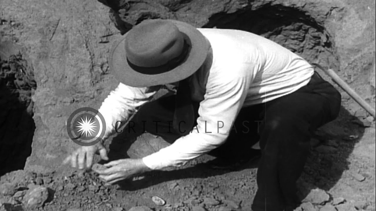 Prehistoric relics of earthen mound builders excavated and shown in Spiro Oklahom...HD Stock Footage