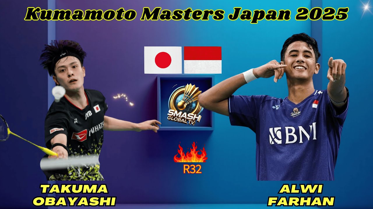 Pertarungan Sengit! Alwi FARHAN (INA) vs Takuma OBAYASHI (JPN) | Kumamoto Masters Japan 2025 R32