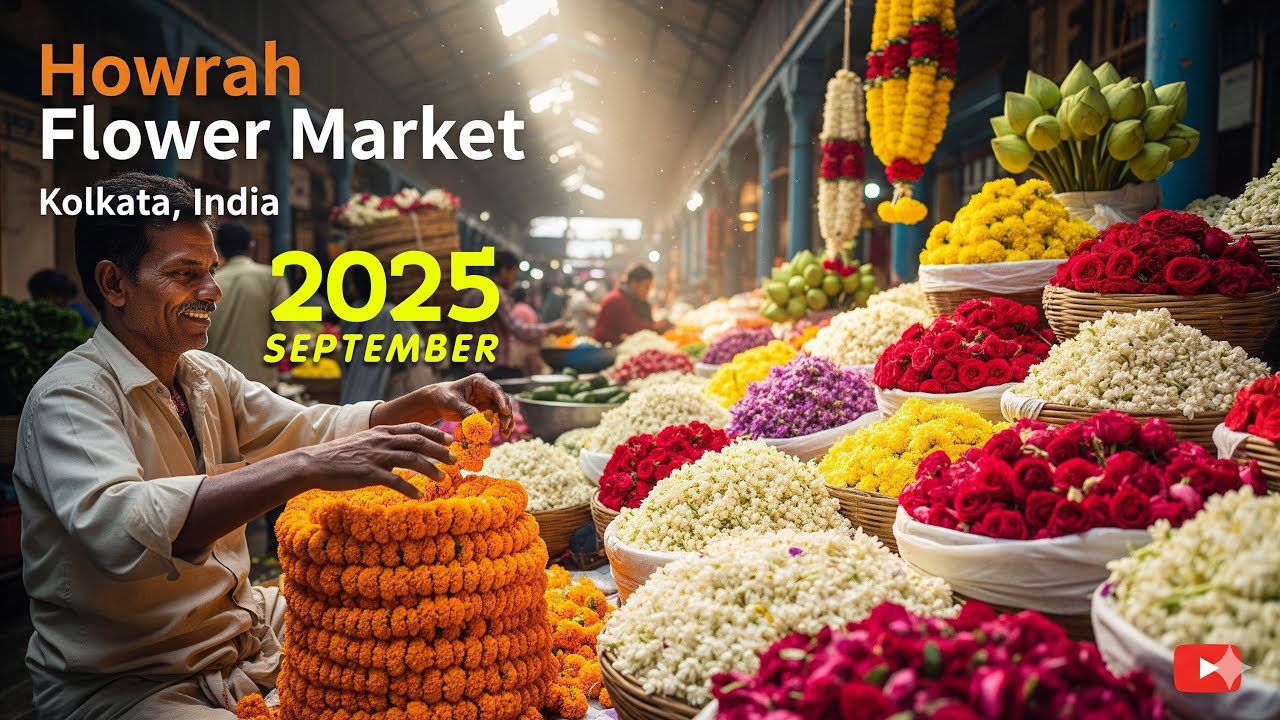 Howrah flower market । হাওড়া ফুলের বাজার 2025 । Mallick ghat flower market । Kolkata flower market