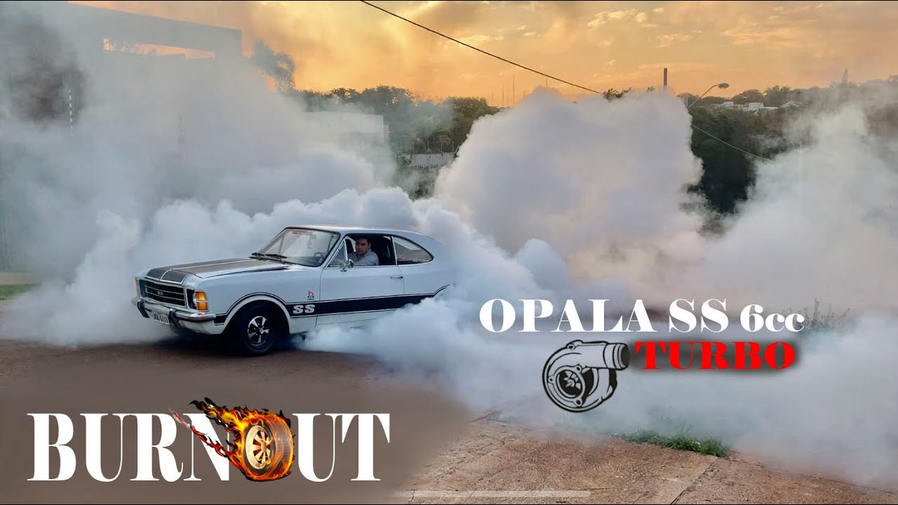 Opala 6cc SS 76 Turbo - Burnout insano do 6 cilindros