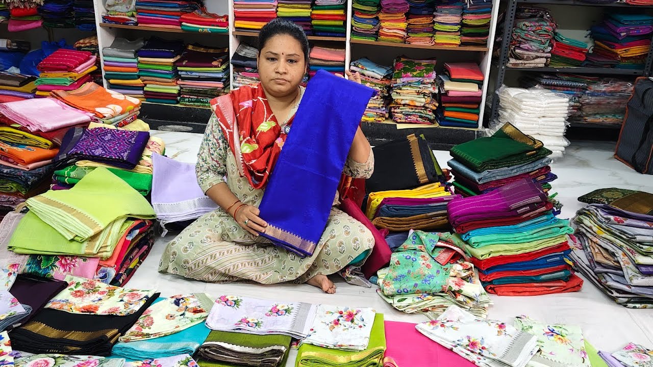 Mangalagiri pattu sarees ఒక మోడల్ క్లియరెన్స్ లో కూడా ఉంది#special trending Mangalagiri sarees👌😞