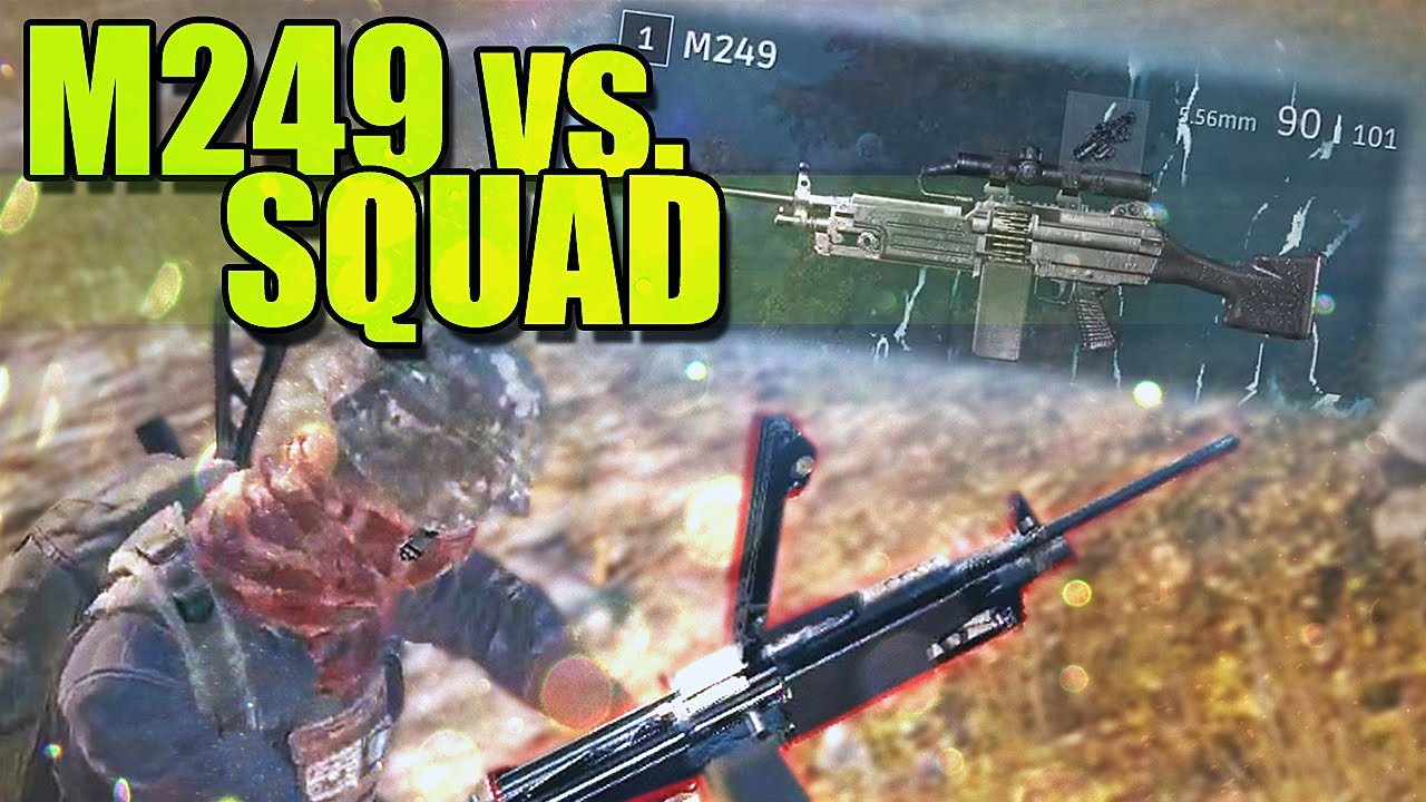 M249 vs. SQUAD -  Playerunknown's Battlegrounds | Ranzratte1337