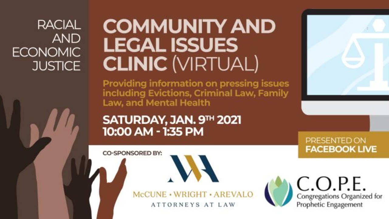 ProSe Legal discussion on the Community and Legal Issues Clinic