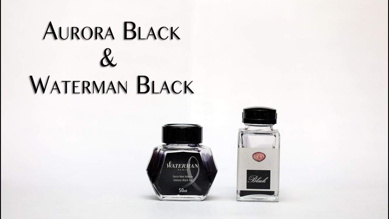 Waterman intense black Aurora black recensione - inks test review