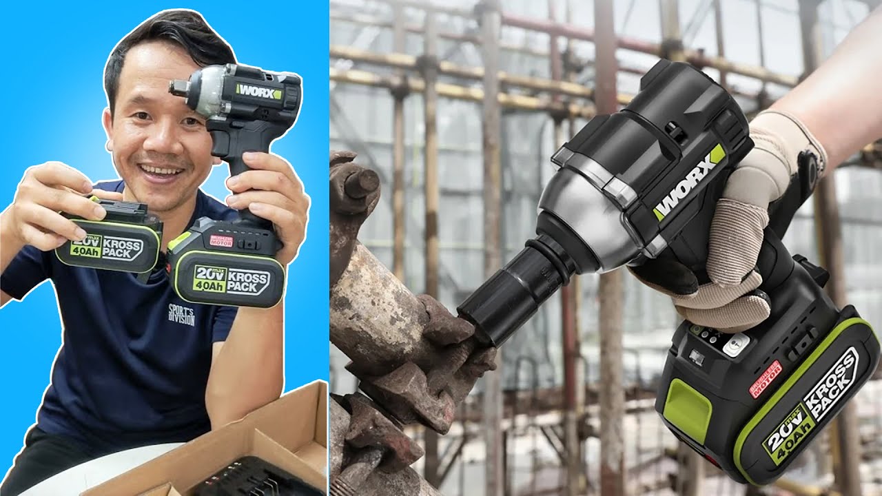 Bu lông pin hàng hiệu Worx 2 pin 4ampe mà chưa tới 3tr WE272