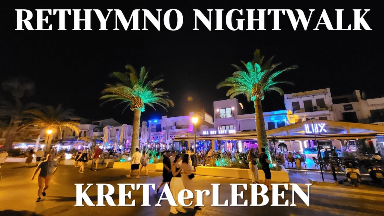 Rethymno by Night (2024 city walk)