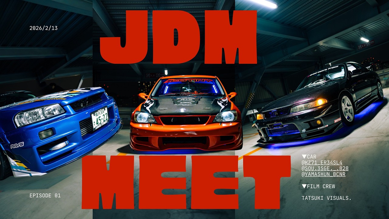 Tokyo Night Car Meet 🇯🇵 | 4th Night Photo Session (JDM / Rainy Edition)