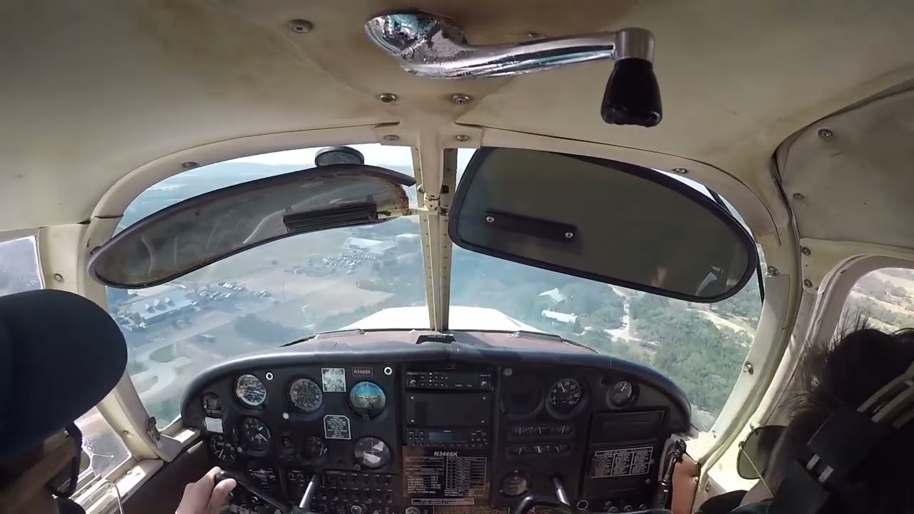 Student Pilot Makes Flight Instructor Nervous During High Wing Landing.