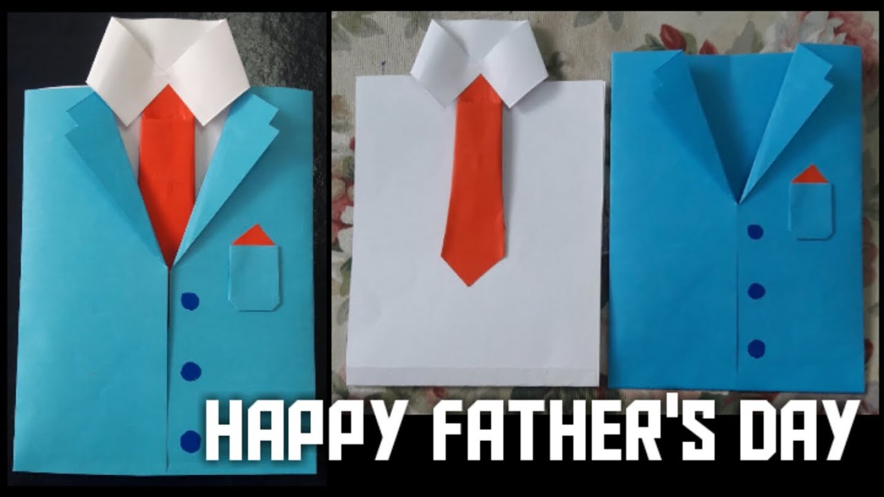 DIY Father's Day Card Origami|Paper art|Shirt and coat|origami dress|DIY tie origami|3 piece suit