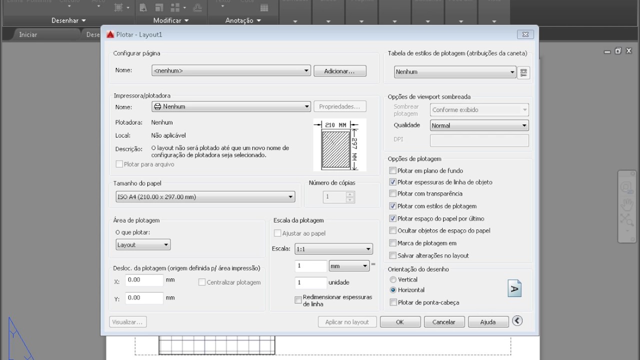 Como imprimir um desenho no autocad