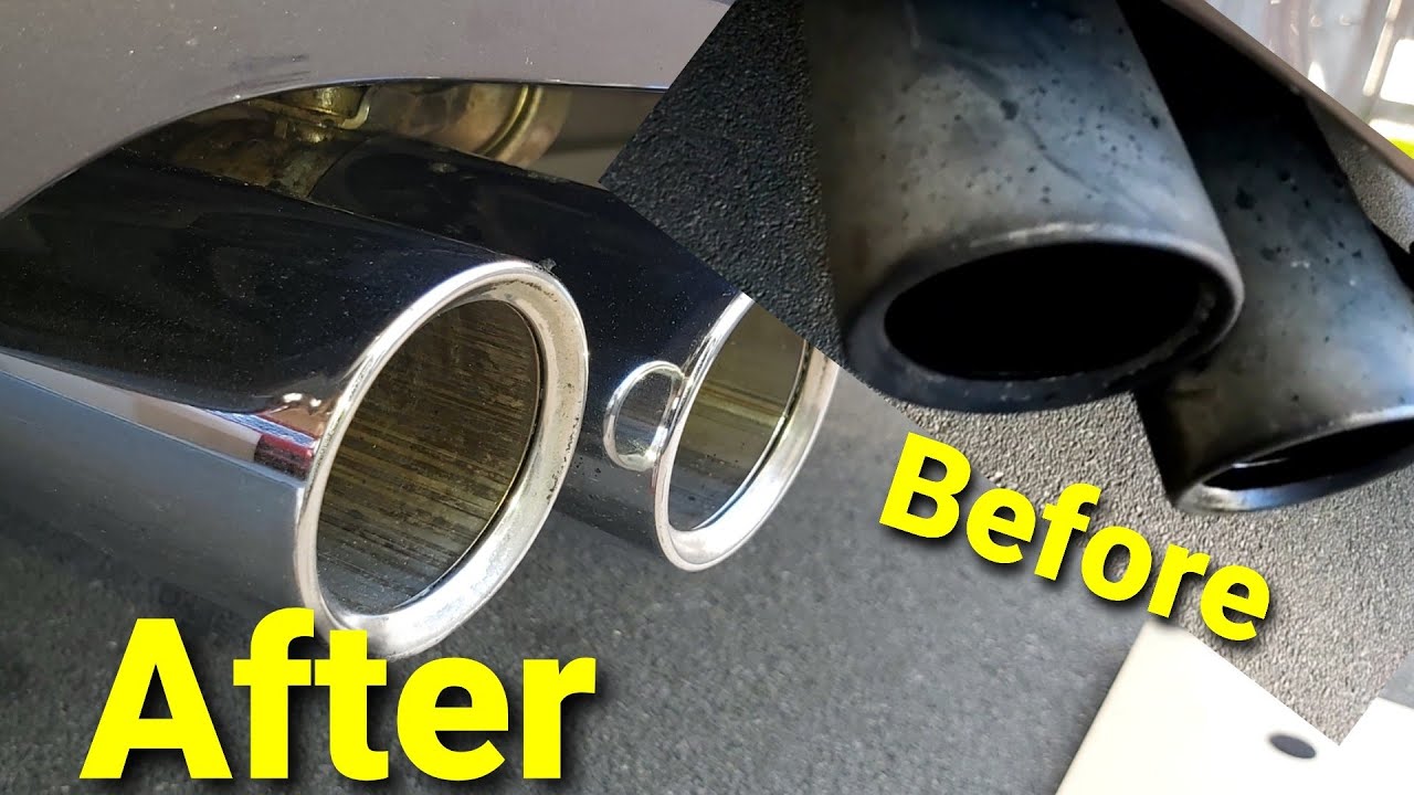 How to polish oxidized Chrome Exhaust Pipe Tips to a mirror finish