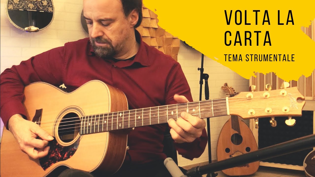 Volta la Carta - TEMA chitarra acustica/elettrica #voltalacarta #fabriziodeandrè