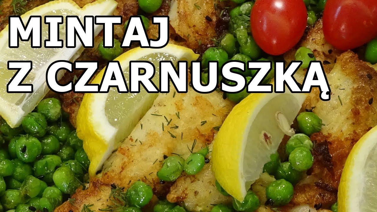 Mintaj z czarnuszka i zielonym gorszkiem