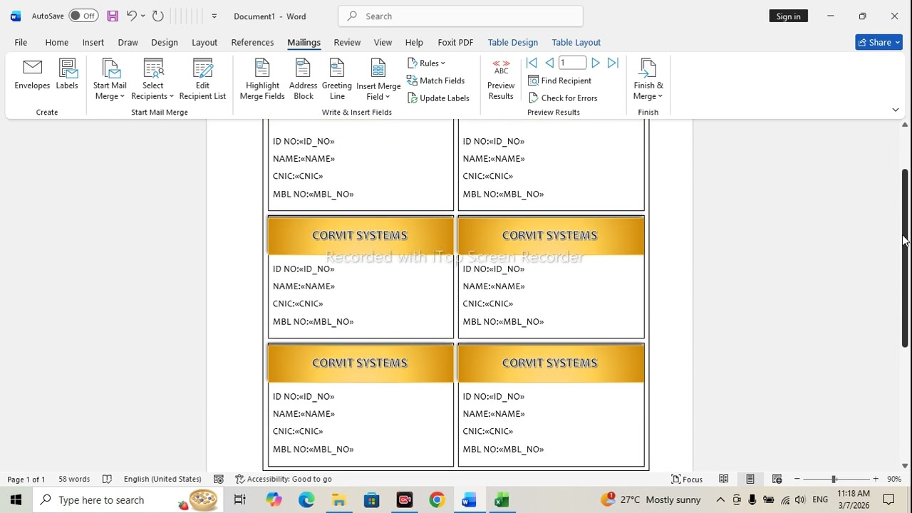 How to Add Data to Labels in MS Word | Step-by-Step Tutorial for Beginners