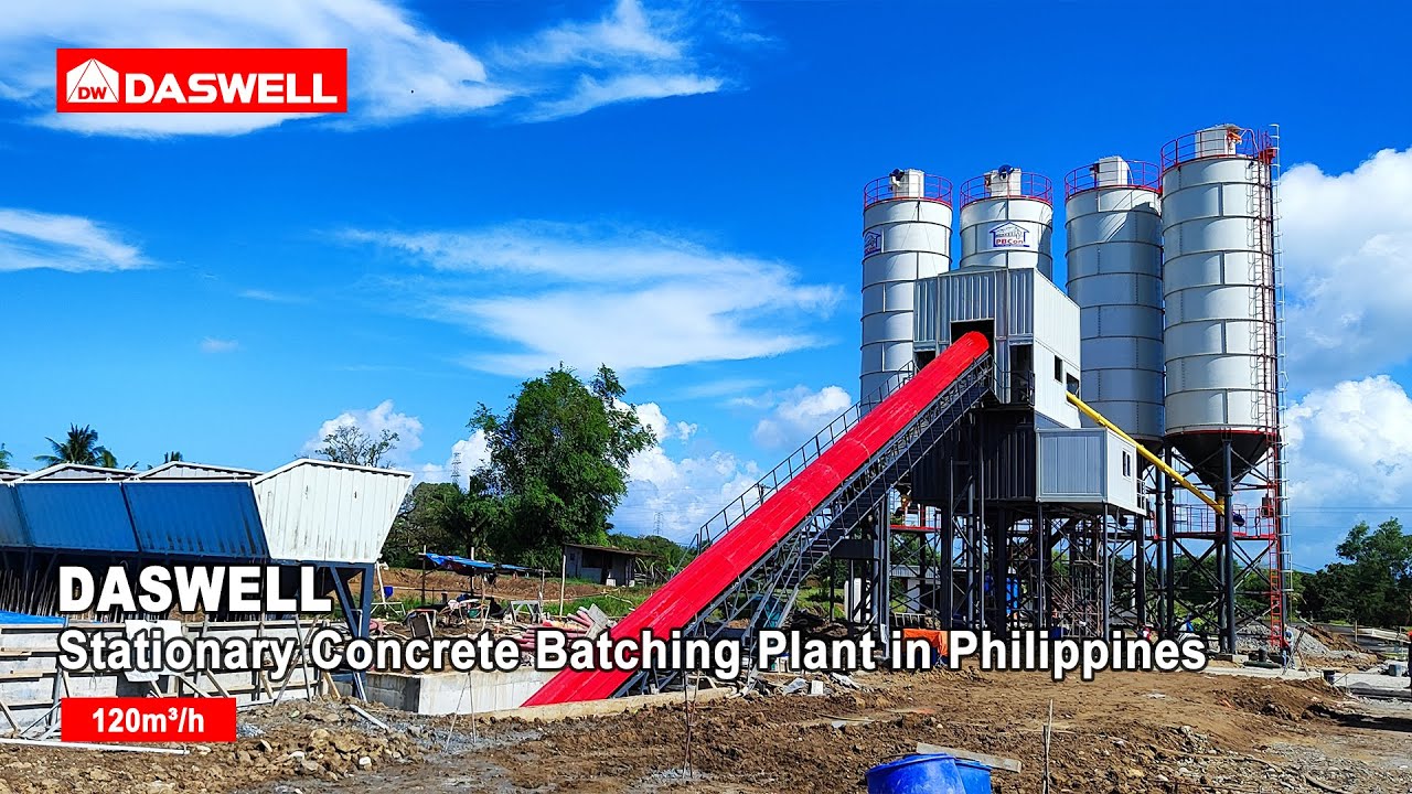 Daswell 120m&sup3;/h Stationary Concrete Batching Plant in Action &ndash; Philippines Project!