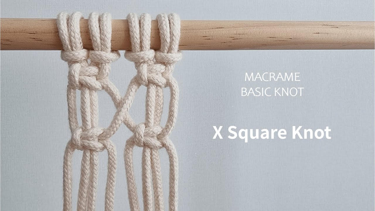 Macrame Basic 11 I 마크라메 베이직 기본매듭 X자 평매듭 (X Square knot)