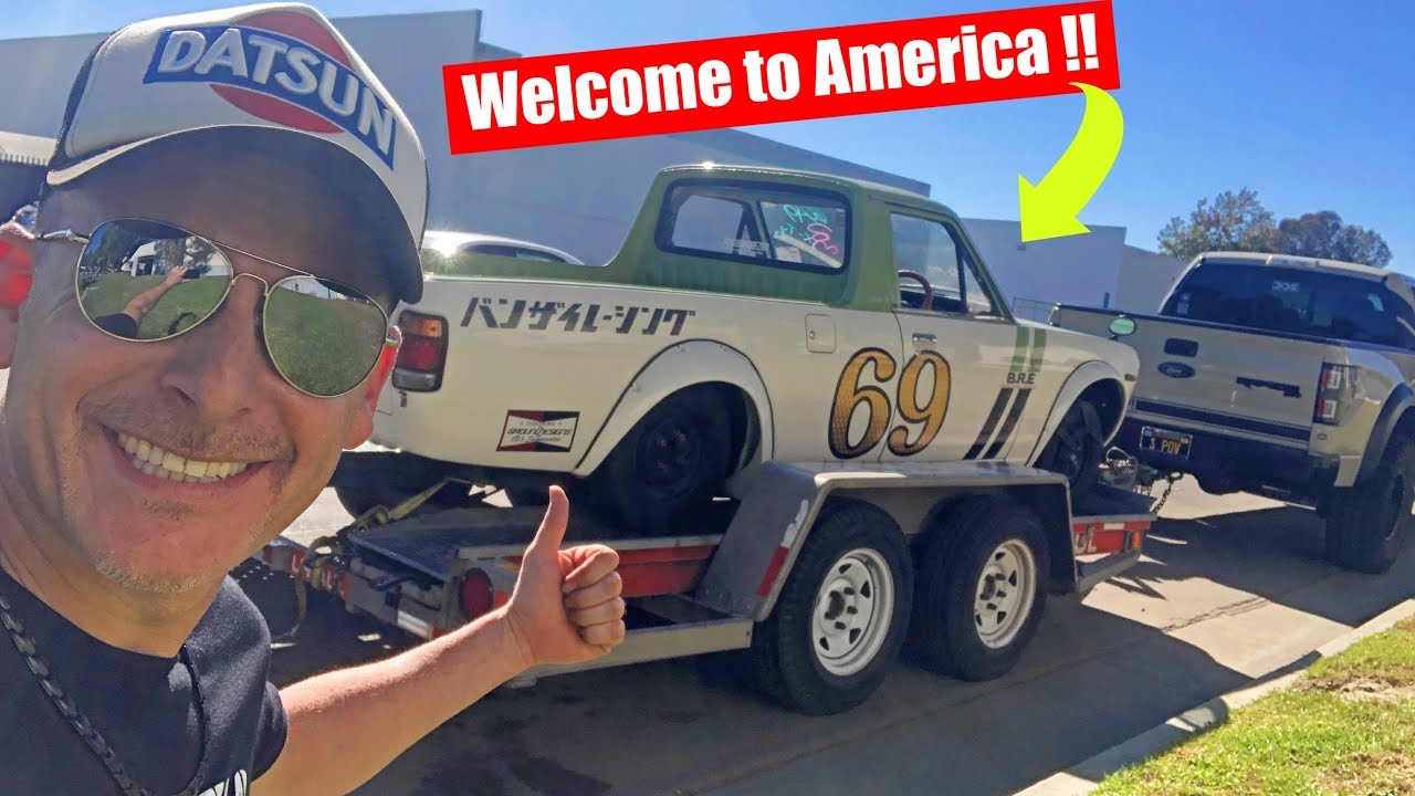 サニトラが日本からアメリカに上陸したぞ！フォードラプターで運んで持って帰ってきた！ My Sunny Pickup Truck Has Made it from Japan!