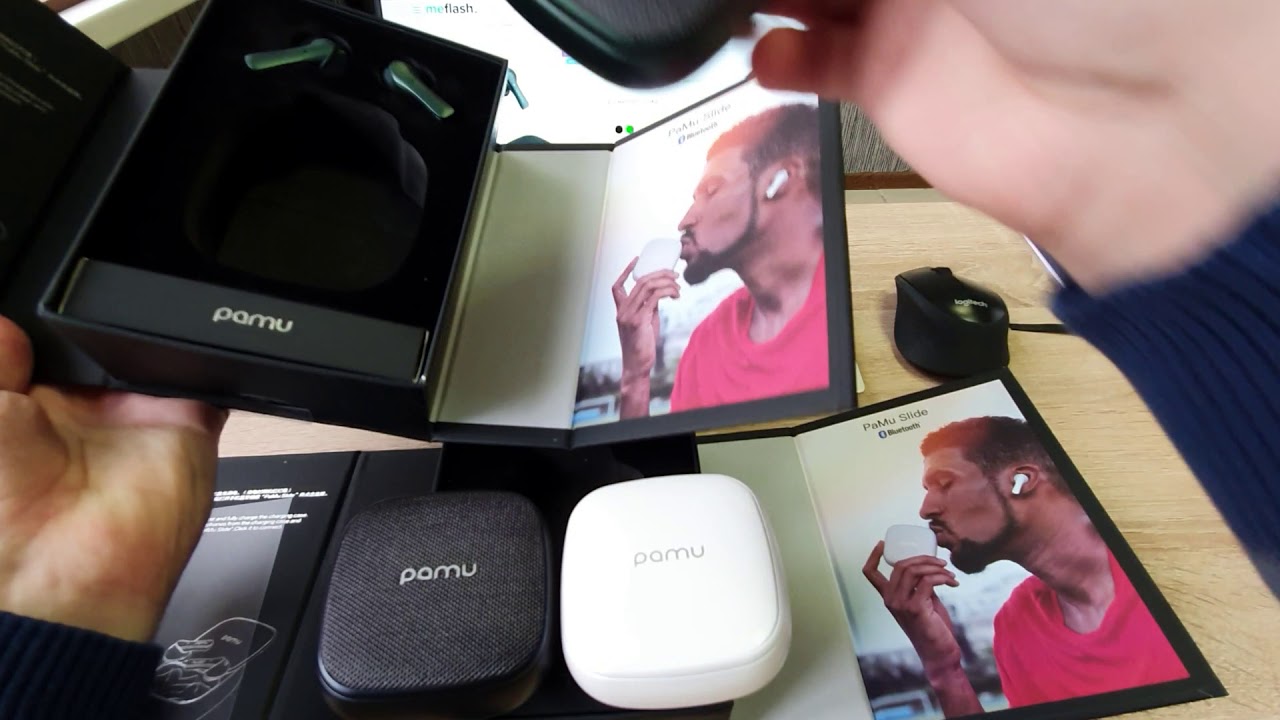 Первый взгляд и распаковка TWS наушников со встроенным powerbank Padmate PaMu Slide