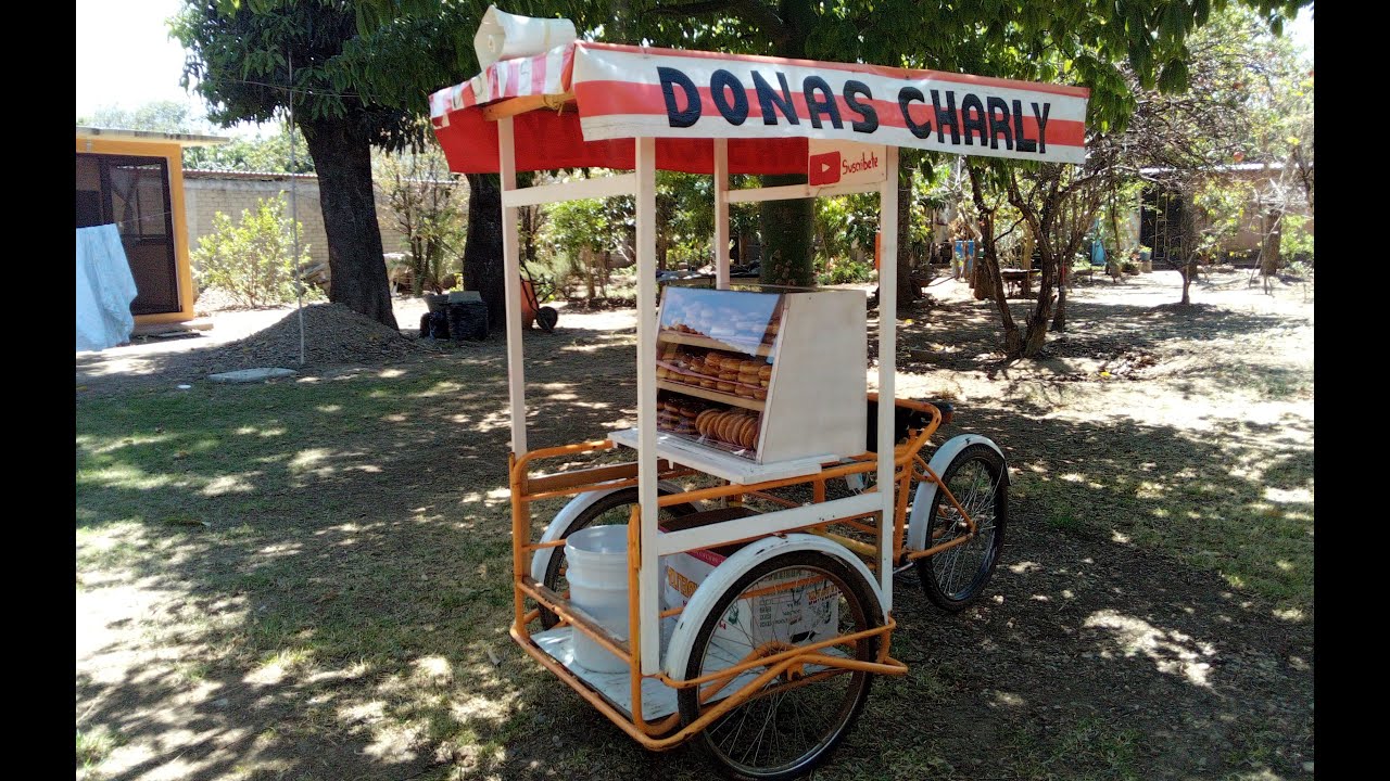 Triciclo con perifoneo para vender en las calles | Donas Charly en Villa de Zaachila, Oaxaca.