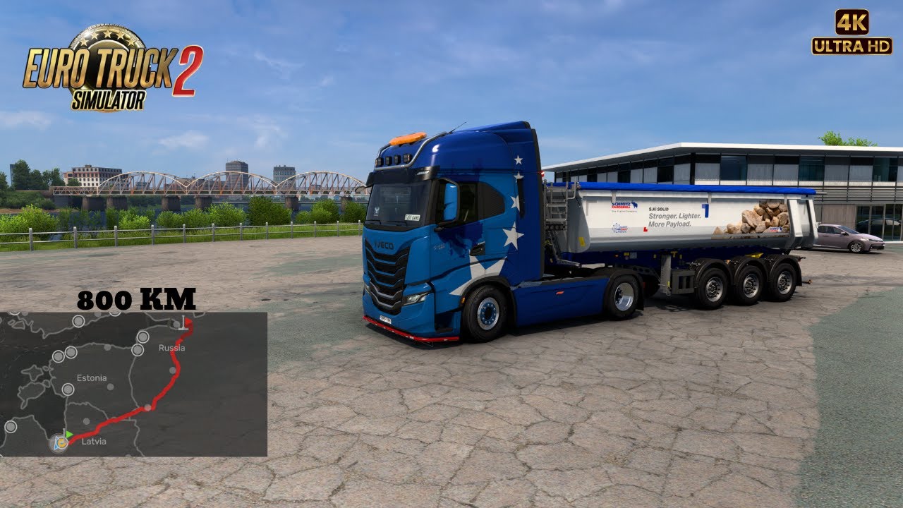 ETS2 1.57 | Stone Dust Delivery (Vyborg → Riga) | SnowyMoon Lighting V2