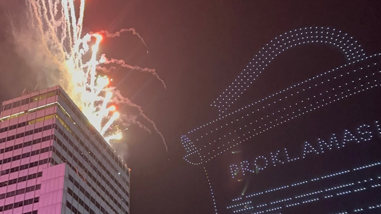 #DRONE show #Jakarta #harikemerdekaan #MERDEKA 🇮🇩🎇 #17Agustus 2025