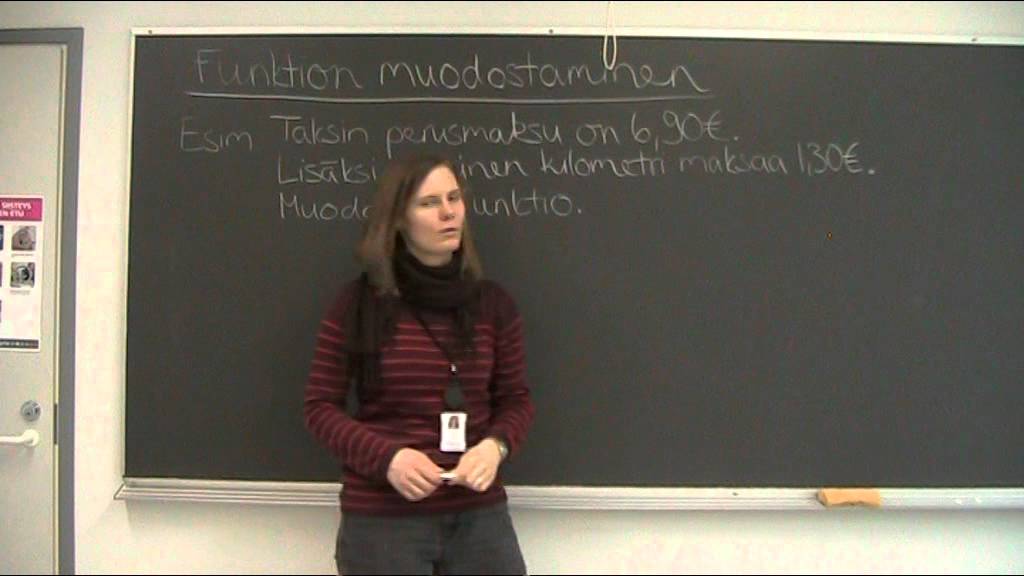 Opetusvideo: Funktion muodostaminen