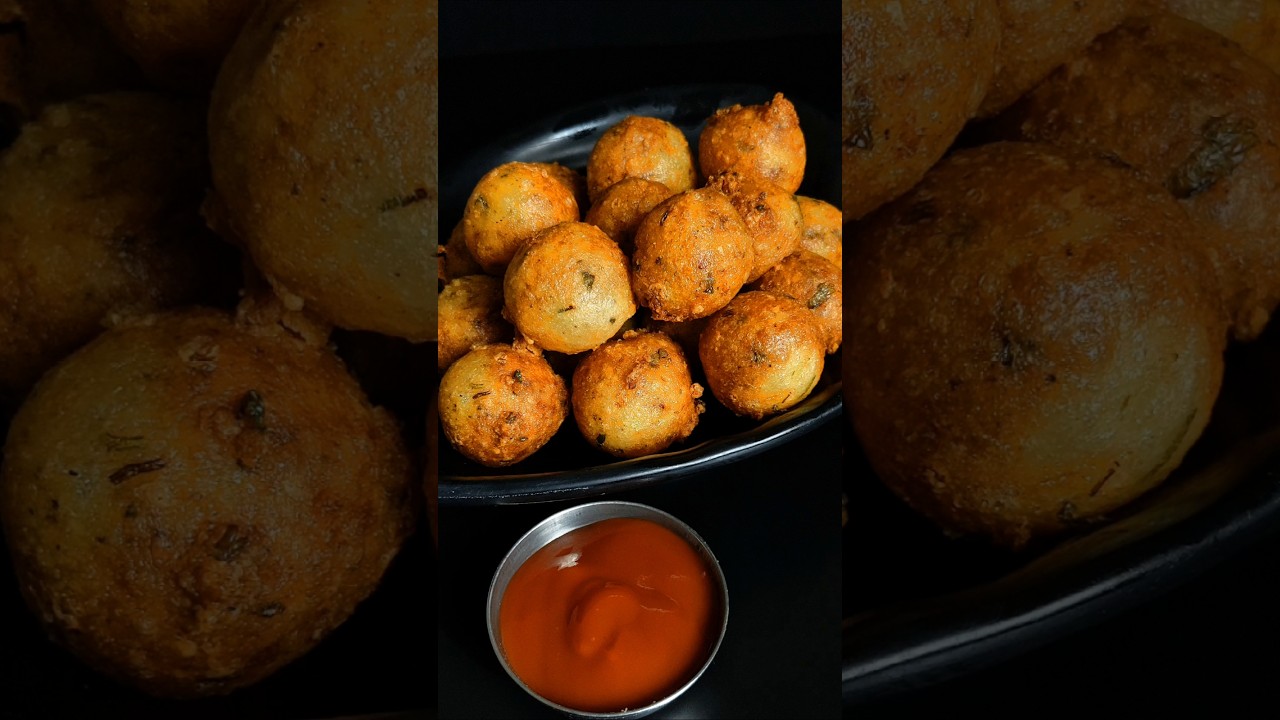 Crispy Potato balls with cheese #shorts