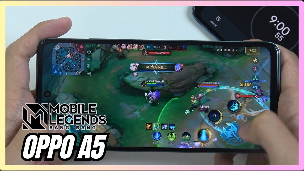 Oppo A5 Mobile Legends Gaming test MLBB | Dimensity 6300, 90Hz Display