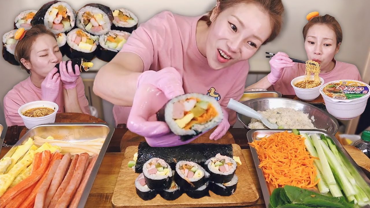 햇님표 뚱뚱이 김밥 8줄에 육개장 2그릇! 20251020/Mukbang, eating show