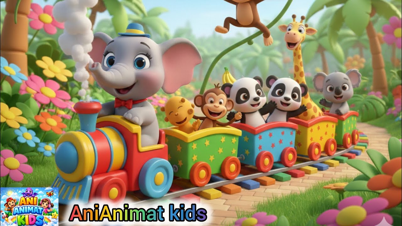 Elephant Kids baby train | Colour  songs | Lattets Rhyme Epi-40 | Ani Animat Kids & Nursery Rhymes