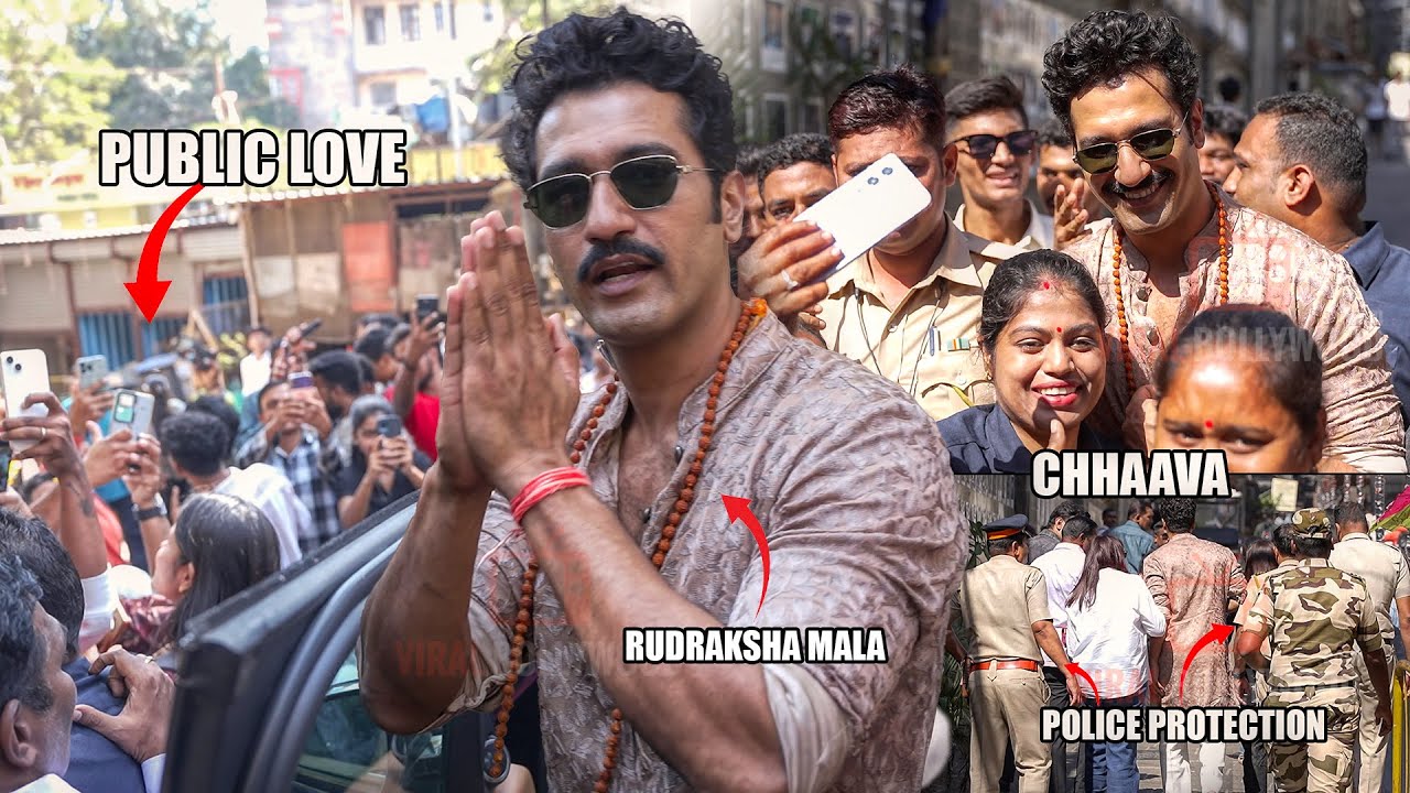 REEL Chhatrapati Sambaji Maharaj aka Vicky Kaushal Visits Babulnath Temple after Chhaava Success