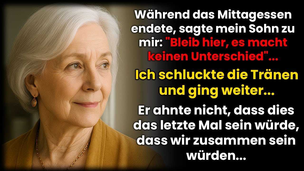 „Deine Anwesenheit Bedeutet Nichts“, Sagte Mein Sohn – Doch Diese Worte Sollten Ihn Verfolgen