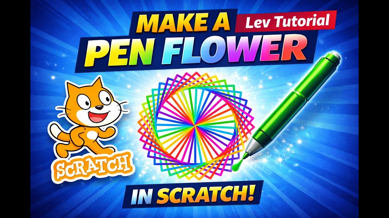 How to make a  Pen Flower in scratch