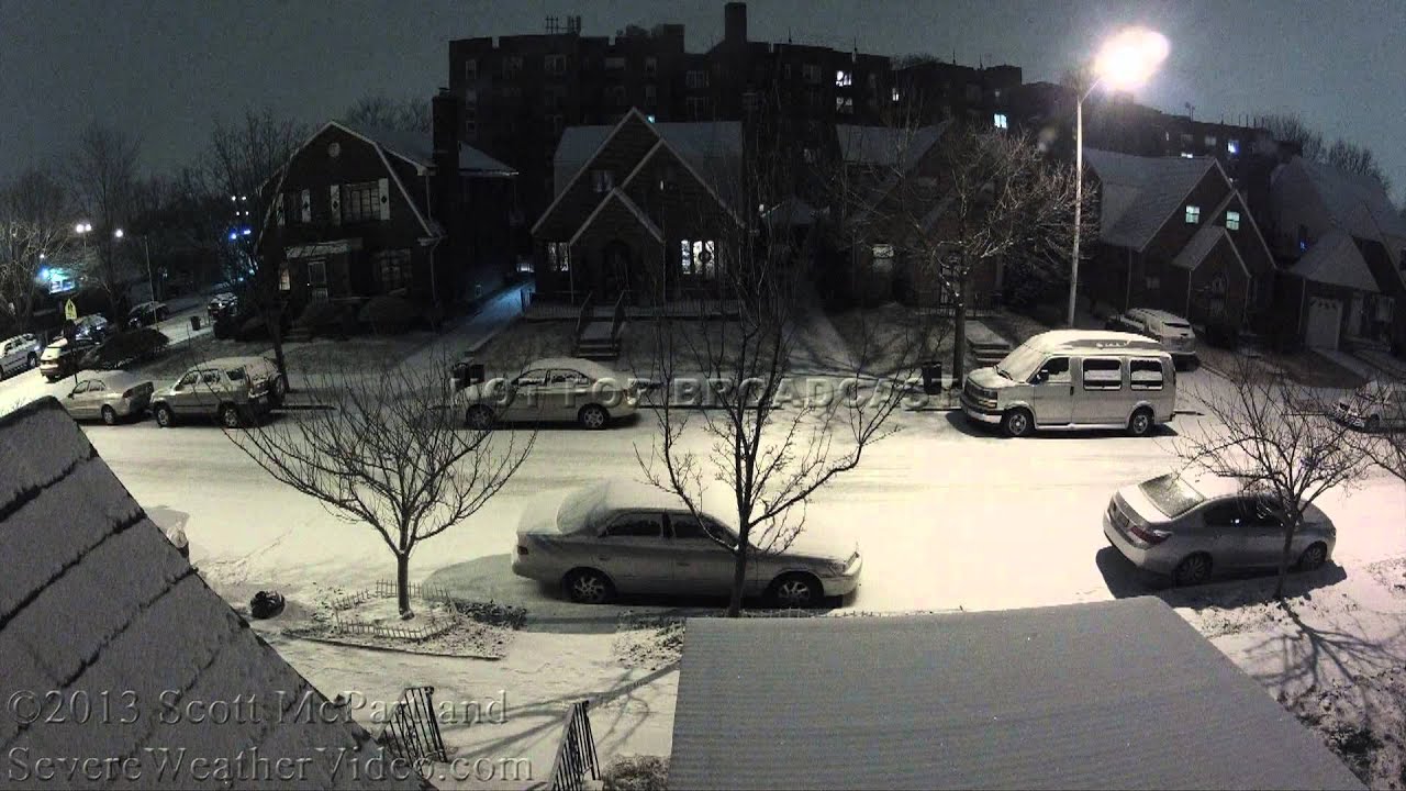 Light Snow Event NYC Timelapse- January 25th, 2013
