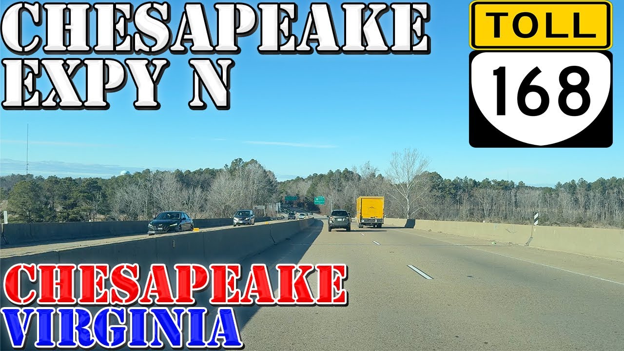 VA 168 North - Chesapeake Expressway - Chesapeake - Virginia - 4K Highway Drive