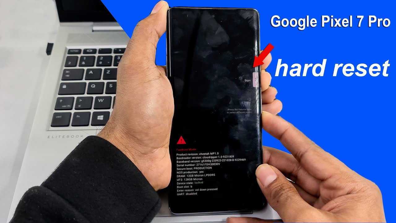 Полный сброс настроек Google Pixel 7 Pro | Удаление пароля