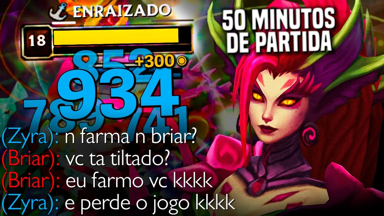 GAMEPLAY DE 50 MINUTOS COM ZYRA JUNGLE E TODO MUNDO TILTADO KKKKKKKKKKKKKK