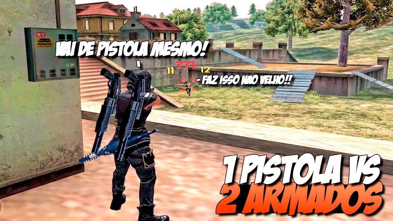 1 PISTOLA VS 2 ARMADOS!! EM RANKEADA NO FREE FIRE