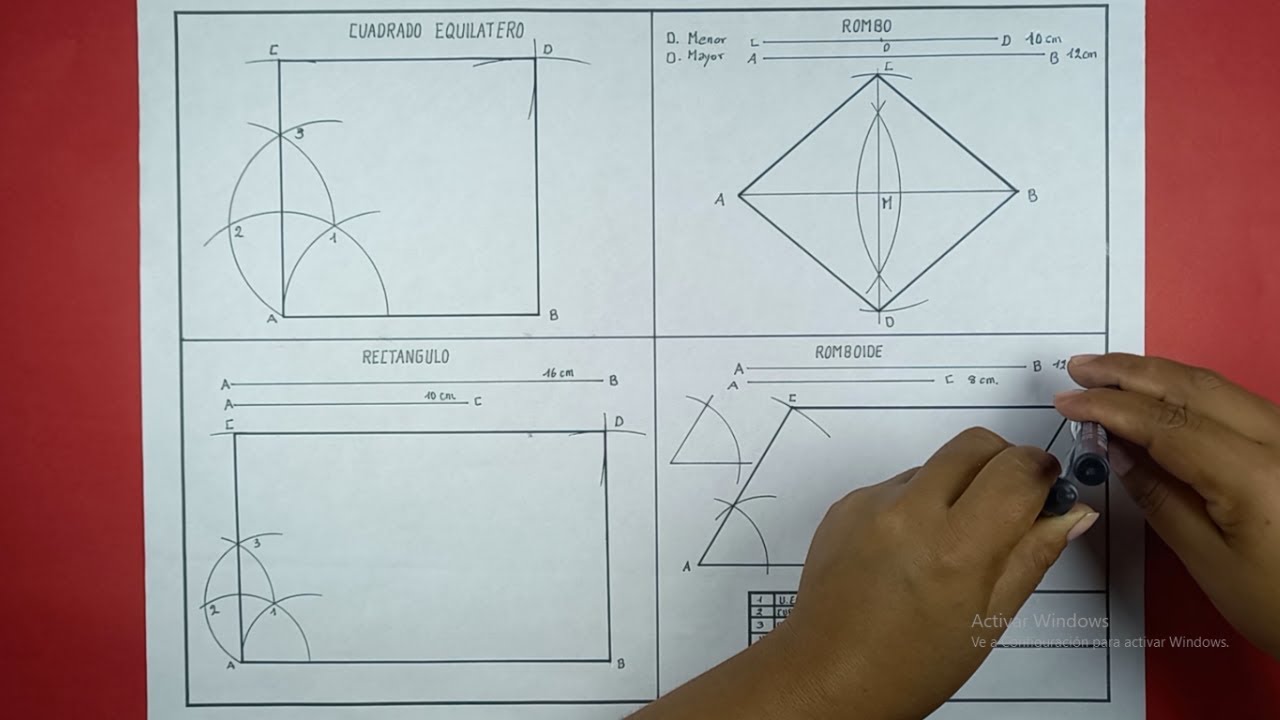 EL TRAZADO DE CUADRILATEROS - Paralelogramos, Construcci&oacute;n de Cuadril&aacute;teros